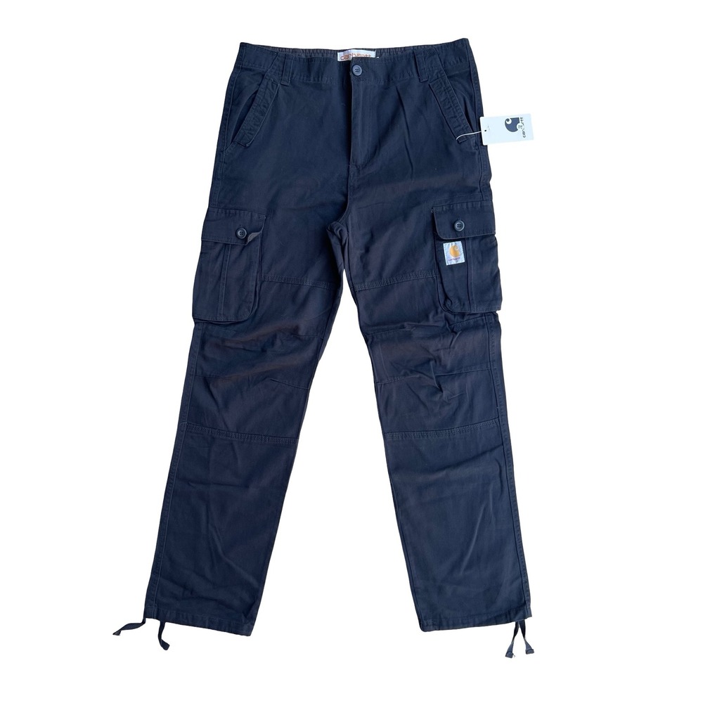 NWT Carhartt WIP Women's Black Cargo Pants Cotton Workwear Trousers XXL